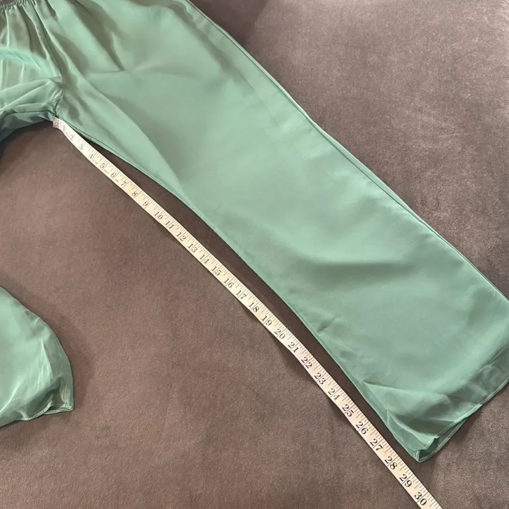 Women’s Green Chiffon 3 Piece Mother of the Bride Formal Pant Suit Size 2